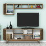 Hanah Home Inci - Conjunto de muebles de salón Nogal